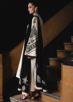 Jugnu By Hussain Rehar AW26 Nigah| 3-PC Unstitched Embroidered Karandi Suit ‘26, UK winter collection, sleeves look
