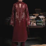 Jugnu By Hussain Rehar AW26 Parul| 3-PC Unstitched Embroidered Karandi Suit ‘26, UK winter collection, full front look