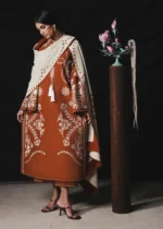 Jugnu By Hussain Rehar AW26 Tazetta| 3-PC Unstitched Embroidered Karandi Suit ‘26, UK winter collection, shirt look