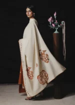 Jugnu By Hussain Rehar AW26 Tazetta| 3-PC Unstitched Embroidered Karandi Suit ‘26, UK winter collection, shawl look