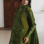 Jugnu By Hussain Rehar AW26 Zinia| 3-PC Unstitched Embroidered Karandi Suit ‘26, UK winter collection, full front look