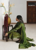 Jugnu By Hussain Rehar AW26 Zinia| 3-PC Unstitched Embroidered Karandi Suit ‘26, UK winter collection, shawl look