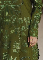 Jugnu By Hussain Rehar AW26 Zinia| 3-PC Unstitched Embroidered Karandi Suit ‘26, UK winter collection, sleeves look