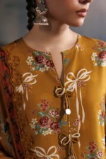 M Basics Embroidered Linen Suit MB-CUSV15-08A - Maria B Unstitched 3 Piece Winter Collection, shopping, retail, latest, 2026, UK, neck look