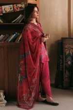 M Basics Embroidered Linen Suit MB-CUSV15-08B - Maria B Unstitched 3 Piece Winter Collection, shopping, retail, latest, 2026, UK, dupatta look