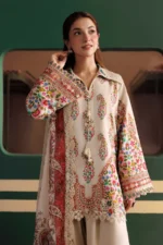 M Basics Embroidered Linen Suit MB-CUSV15-10A - Maria B Unstitched 3 Piece Winter Collection, shopping, retail, latest, 2026, UK, sleeves look