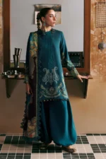 M Basics Embroidered Linen Suit MB-CUSV15-11A - Maria B Unstitched 3 Piece Winter Collection, shopping, retail, latest, 2026, UK, full front look