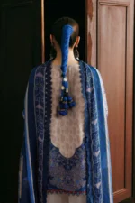 M Basics Embroidered Slub Khaddar Suit MB-CUSV15-01A - Maria B Unstitched 3 Piece Winter Collection, shopping, retail, latest, 2026, UK, back look