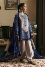 M Basics Embroidered Slub Khaddar Suit MB-CUSV15-01A - Maria B Unstitched 3 Piece Winter Collection, shopping, retail, latest, 2026, UK, dupatta look