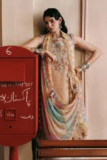 M Basics Embroidered Slub Khaddar Suit MB-CUSV15-01B - Maria B Unstitched 3 Piece Winter Collection, shopping, retail, latest, 2026, UK, dupatta look