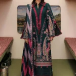 M Basics Embroidered Slub Khaddar Suit MB-CUSV15-02B - Maria B Unstitched 3 Piece Winter Collection, shopping, retail, latest, 2026, UK, full front look