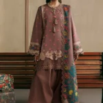 M Basics Embroidered Slub Khaddar Suit MB-CUSV15-03A - Maria B Unstitched 3 Piece Winter Collection, shopping, retail, latest, 2026, UK, full front look