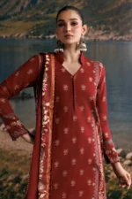 M Basics Embroidered Slub Khaddar Suit MB-CUSV15-03B - Maria B Unstitched 3 Piece Winter Collection, shopping, retail, latest, 2026, UK, shirt look