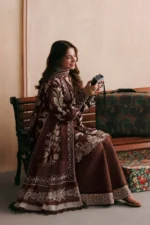 M Basics Embroidered Slub Khaddar Suit MB-CUSV15-04A - Maria B Unstitched 3 Piece Winter Collection, shopping, retail, latest, 2026, UK, dupatta look