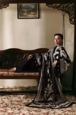 M Basics Embroidered Slub Khaddar Suit MB-CUSV15-04B - Maria B Unstitched 3 Piece Winter Collection, shopping, retail, latest, 2026, UK, dupatta look