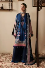 M Basics Embroidered Slub Khaddar Suit MB-CUSV15-05A - Maria B Unstitched 3 Piece Winter Collection, shopping, retail, latest, 2026, UK, full front look