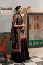 M Basics Embroidered Slub Khaddar Suit MB-CUSV15-05B - Maria B Unstitched 3 Piece Winter Collection, shopping, retail, latest, 2026, UK, side look