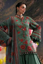 M Basics Embroidered Slub Khaddar Suit MB-CUSV15-06A - Maria B Unstitched 3 Piece Winter Collection, shopping, retail, latest, 2026, UK, shirt look