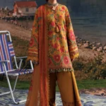 M Basics Embroidered Slub Khaddar Suit MB-CUSV15-06B - Maria B Unstitched 3 Piece Winter Collection, shopping, retail, latest, 2026, UK, full front look