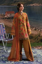 M Basics Embroidered Slub Khaddar Suit MB-CUSV15-06B - Maria B Unstitched 3 Piece Winter Collection, shopping, retail, latest, 2026, UK, full front look