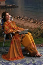 M Basics Embroidered Slub Khaddar Suit MB-CUSV15-06B - Maria B Unstitched 3 Piece Winter Collection, shopping, retail, latest, 2026, UK, trouser look