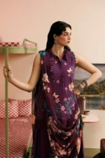 M Basics Embroidered Linen Suit MB-CUSV15-07A - Maria B Unstitched 3 Piece Winter Collection, shopping, retail, latest, 2026, UK, dupatta look