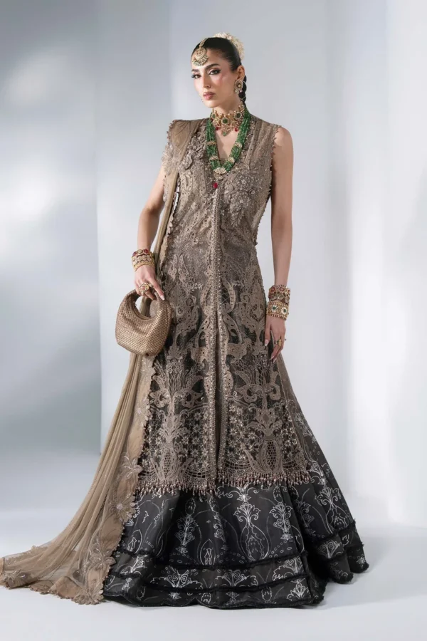 Maria B Embroidered Chiffon Suit BD-3102, 3 piece unstitched Maria B new collection 2026 with price for brides, bridesmaid and mother of the bride in UK, full front look