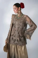 Maria B Embroidered Chiffon Suit BD-3102, 3 piece unstitched Maria B new collection 2026 with price for brides, bridesmaid and mother of the bride in UK, shirt look