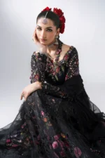 Maria B Embroidered Organza Suit BD-3101, 3 piece unstitched Maria B new collection 2026 with price for brides, bridesmaid and mother of the bride in UK, front look
