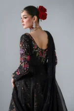 Maria B Embroidered Organza Suit BD-3101, 3 piece unstitched Maria B new collection 2026 with price for brides, bridesmaid and mother of the bride in UK, back look