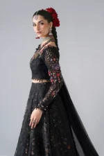 Maria B Embroidered Organza Suit BD-3101, 3 piece unstitched Maria B new collection 2026 with price for brides, bridesmaid and mother of the bride in UK, sleeves look