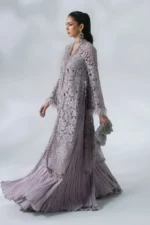 Maria B Embroidered Organza Suit BD-3105, 3 piece unstitched Maria B new collection 2026 with price for brides, bridesmaid and mother of the bride in UK, sleeves look