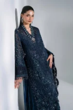 Maria B Embroidered Organza Suit BD-3106, 3 piece unstitched Maria B new collection 2026 with price for brides, bridesmaid and mother of the bride in UK, sleeves look