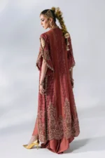 Maria B Embroidered Organza Suit BD-3108, 3 piece unstitched Maria B new collection 2026 with price for brides, bridesmaid and mother of the bride in UK, back look
